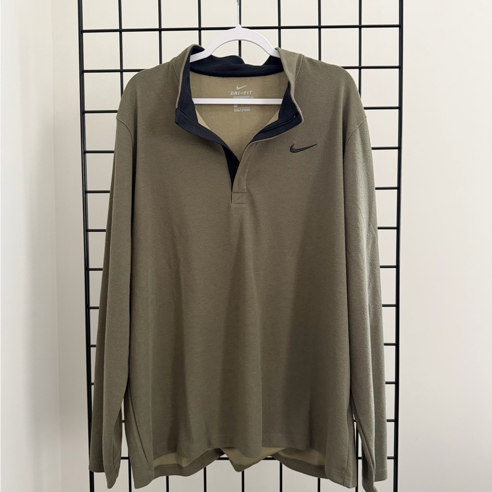 Nike Men's Olive Green Pullover Shirt